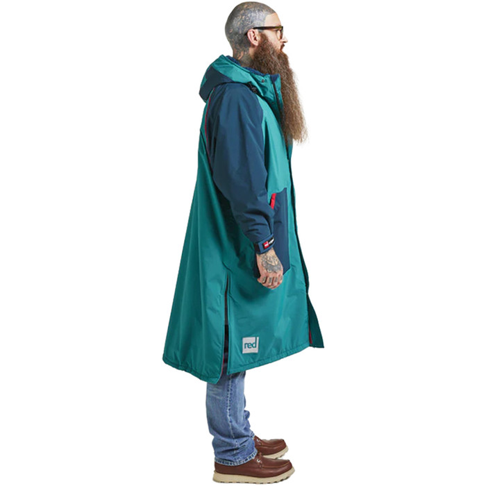 2024 Red Paddle Co Wiederverwendet EVO Pro Langarmwechsel Robe / Poncho 002-009-006 - Teal / Navy